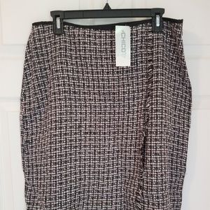 CHICO'S Tweed Fringed Skirt NWT Large (chico's 2)